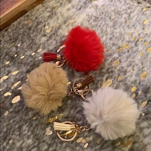 Pompom Keychain/ Purse Accessory